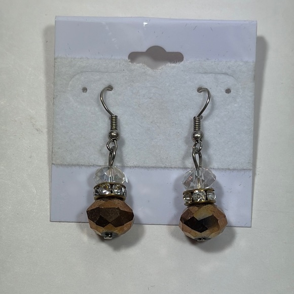 Elegant Brown and Silver Earrings Set - Picture 3 of 4